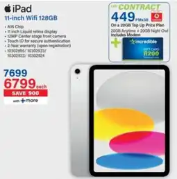 Incredible Connection iPad 11-inch Wifi 128GB offer