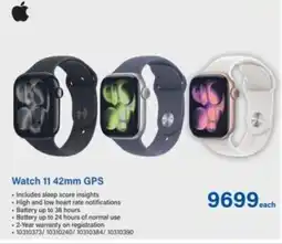 Incredible Connection Apple Watch 11 42mm GPS offer