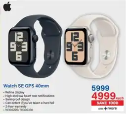 Incredible Connection Apple Watch SE GPS 40mm offer