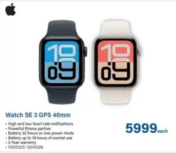 Incredible Connection Apple Watch SE 3 GPS 40mm offer