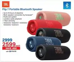 Incredible Connection JBL Flip 7 Portable Bluetooth Speaker offer