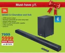 Incredible Connection JBL SB580 3.1 Soundbar and Sub offer