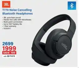Incredible Connection JBL T770 Noise Cancelling Bluetooth Headphones offer