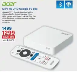 Incredible Connection Acer AiTV 4K UHD Google TV Box offer