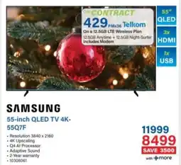 Incredible Connection Samsung 55-inch QLED TV 4K- 55Q7F offer
