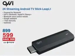 Incredible Connection QVWI 2K Streaming Android TV Stick-LeapL1 offer
