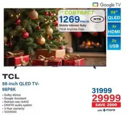 Incredible Connection TCL 98-inch QLED TV- 98P8K offer