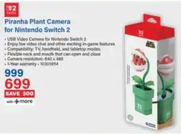 Incredible Connection Nintendo Switch 2 Piranha Plant Camera offer