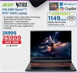 Incredible Connection Acer V16 AMD Ryzen 7 RTX 5050 Laptop offer