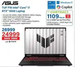 Incredible Connection ASUS TUF F16 Intel Core i7 RTX 5050 Laptop offer