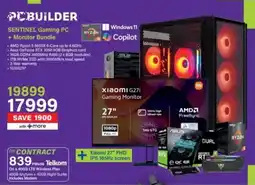 Incredible Connection PC BUILDER SENTINEL Gaming PC + Monitor Bundle offer