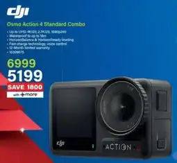 Incredible Connection Dji Osmo Action 4 Standard Combo offer