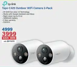 Incredible Connection Tp-link Tapo C425 Outdoor WiFi Camera offer