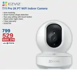 Incredible Connection Ezviz TY1 Pro 2K PT WiFi Indoor Camera offer