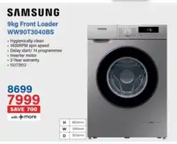 Incredible Connection Samsung Front Loader WW90T3040BS offer
