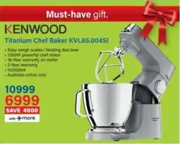 Incredible Connection Kenwood Titanium Chef Baker offer