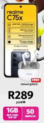 Vodacom Realme C75x offer