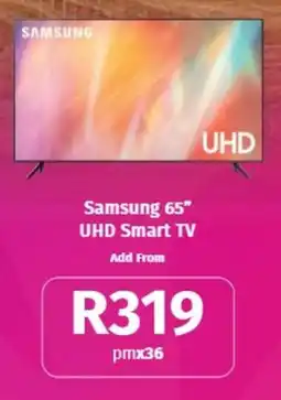 Vodacom Samsung 65" UHD Smart TV offer