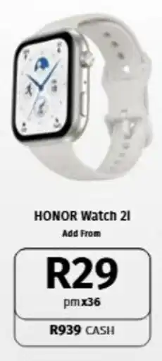 Vodacom Honor watch 2i offer