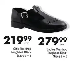 Save Girls Teardrop Toughees Black offer