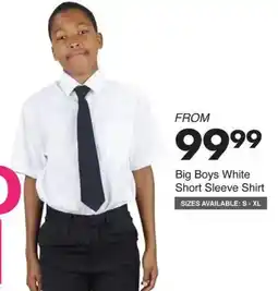 Save Big Boys White Short Sleeve Shirt offer