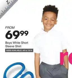 Save Boys White Short Sleeve Shirt offer