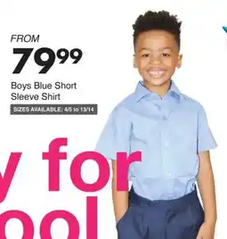 Save Boys Blue Short Sleeve Shirt offer