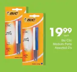 Save Bic Clic Medium Pens Assorted offer
