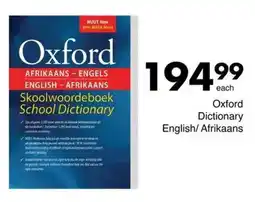 Save Oxford Dictionary English/ Afrikaans offer