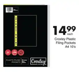 Save Croxley Plastic Filing Pockets A4 offer