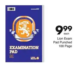 Save Lion Exam Pad Punched 100 Page offer
