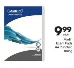 Save Marlin Exam Pads A4 Punched 100pg offer