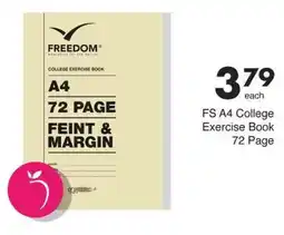 Save FS A4 College Exercise Book 72 Page offer