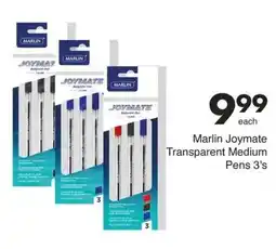 Save Marlin Joymate Transparent Medium Pens offer