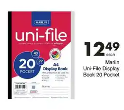 Save Marlin Uni-File Display Book 20 Pocket offer