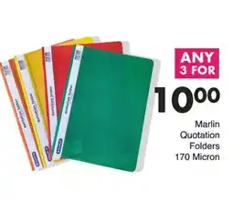 Save Marlin Quotation Folders 170 Micron offer