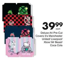 Save Deluxe A4 Pre-Cut Covers Manchester United/ Liverpool/ Xbox/ Mr Beast/ Coca Cola offer