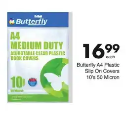 Save Butterfly A4 Plastic Slip On Covers 50 Micron offer