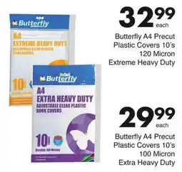 Save Butterfly A4 Precut Plastic Covers 100 Micron Extra Heavy Duty offer