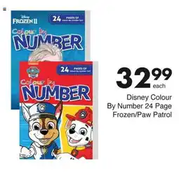 Save Disney Colour By Number 24 Page Frozen/ Paw Patrol offer