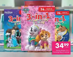 Save Disney Books 3 In 1 Colouring Story & Activity offer