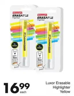 Save Luxor Erasable Highlighter Yellow offer