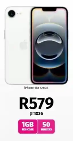 Vodacom iPhone 16e 128GB offer