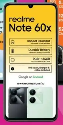 Vodacom Realme Note 60x offer