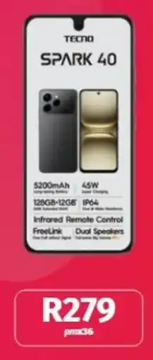 Vodacom Tecno Spark 40 offer