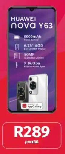 Vodacom Huawei Nova Y63 offer