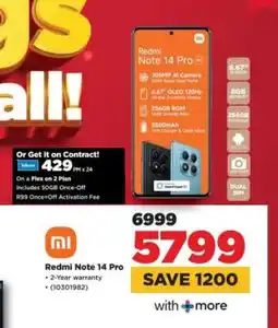 HiFi Corp Redmi Note 14 Pro offer