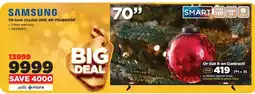 HiFi Corp Samsung 70-Inch Crystal UHD 4K 70U8000F offer