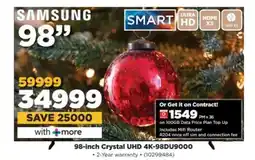HiFi Corp Samsung 98-inch Crystal UHD 4K-98DU9000 offer