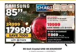 HiFi Corp Samsung 85-inch Crystal UHD 4K-85U8000F offer